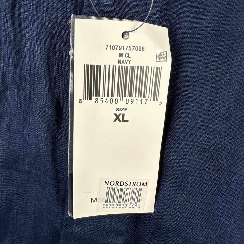 Polo Ralph Lauren Classic Fit Linen Short Sleeve Button Down Shirt NWT Navy XL - Picture 5 of 8